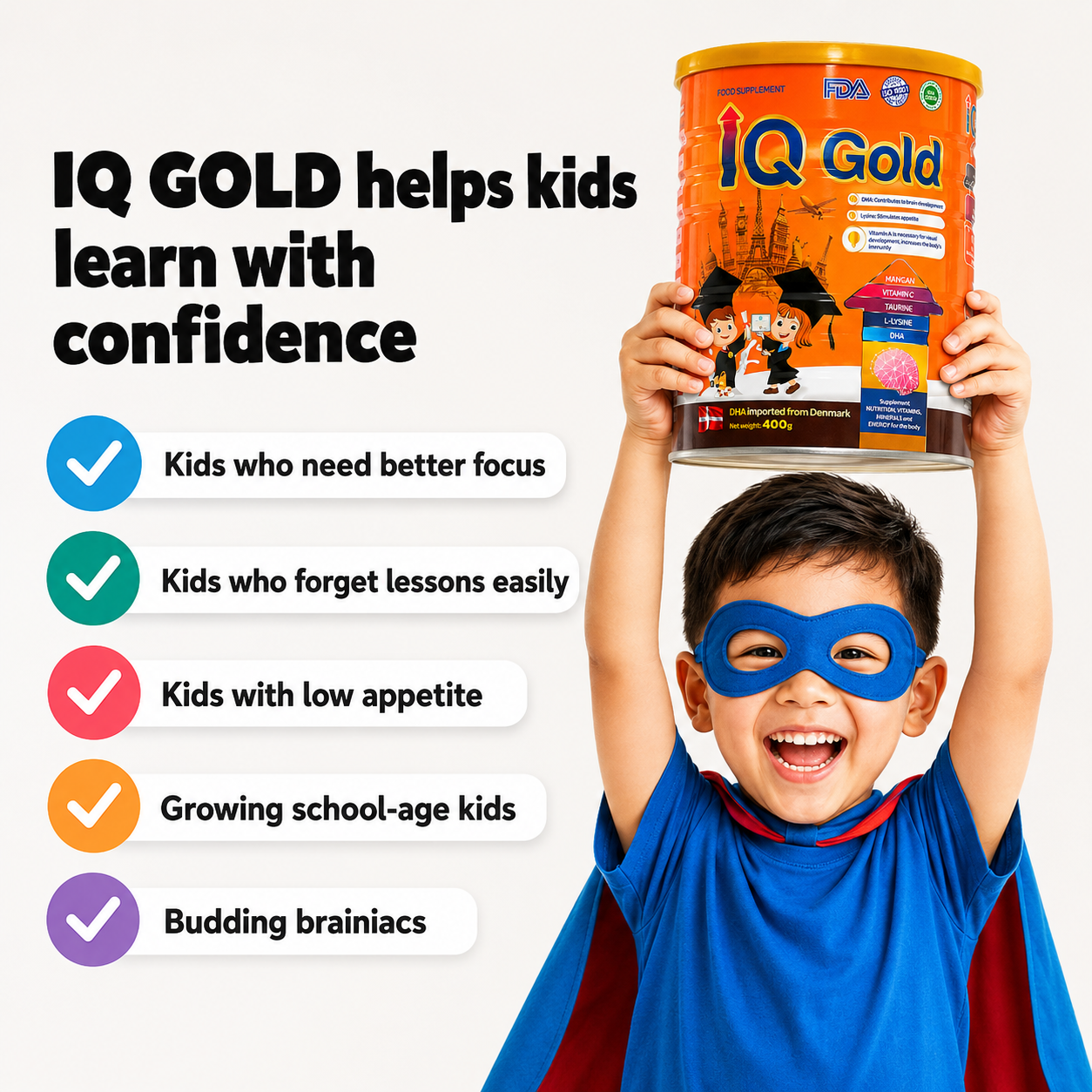 IQ Gold Brain Development Milk Powder For Kids