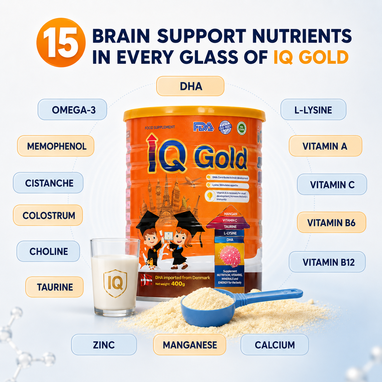 IQ Gold Brain Development Milk Powder For Kids